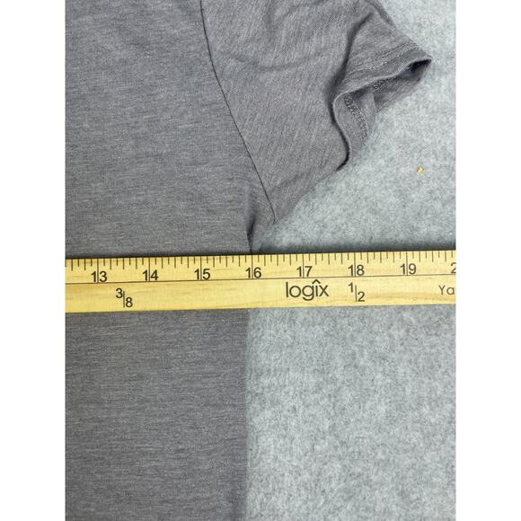 Harry Potter Hogwarts T Shirt Women's Size L Gray Shining Logo Scoop‎ Neck FLAW - Picture 6 of 7